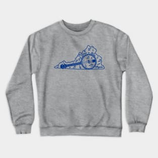 Virginia Bluegrass My Grass is Blue Appalachian Mountain Music Banjo Crewneck Sweatshirt